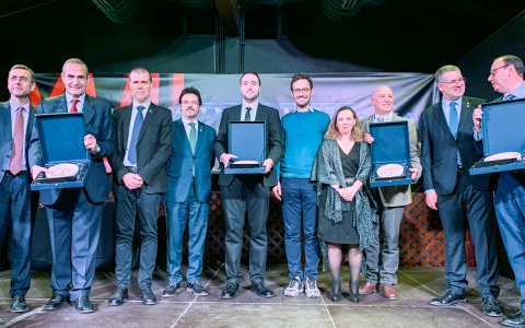 Una imatge de tots els premiats. FOTO: CEDIDA.