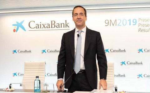 El conseller delegat de CaixaBank Gonzalo Gortázar durant la presentació dels resultats del grup. FOTO: CEDIDA.