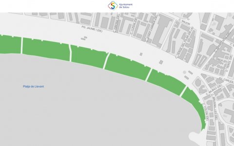 La imatge que genera l'aplicació de la platja de Llevant. FOTO: CEDIDA.