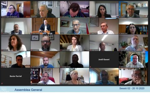 Un moment de l'Assemblea virtual del CAT. FOTO: CEDIDA.