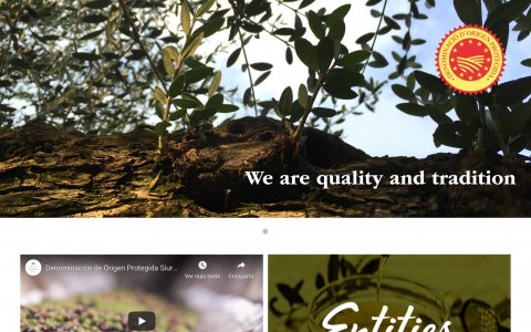 Una captura de la traducció a l'anglès de la pàgina web DOP Siurana.