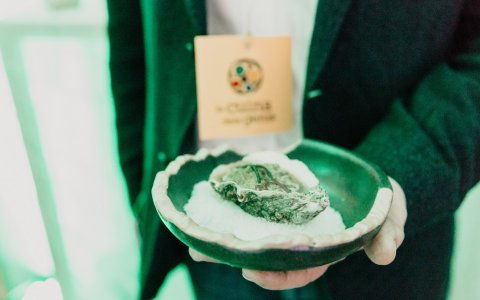 Un dels plats que es van servir durant el sopar. FOTO: CEDIDA.