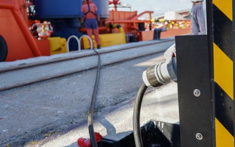 Una imatge del punt de connexió elèctrica. FOTO: CEDIDA.