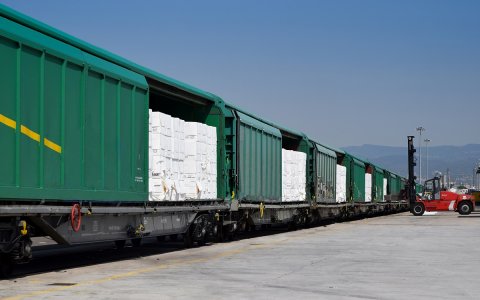 Tren amb pasta de paper cap a Salamanca. FOTO: CEDIDA.