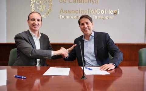 Javier Sancho, director de Repsol a Tarragona, i Francesc Pintado, president de l'AEHT.
