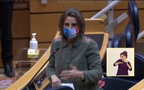 La ministra para la Transición Ecológica, Teresa Ribera, reiteró el compromiso del Gobierno con las redes cerradas en una comparecencia en el Senado en noviembre de 2020.