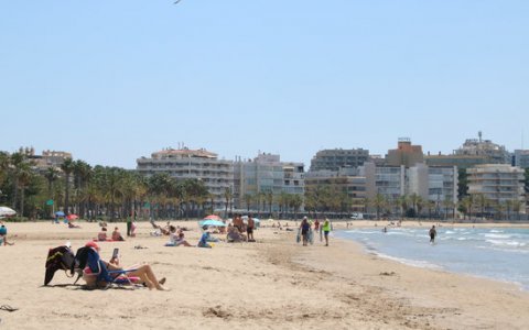 Una imatge de la platja de Llevant de Salou el passat cap de setmana. FOTO: ACN.