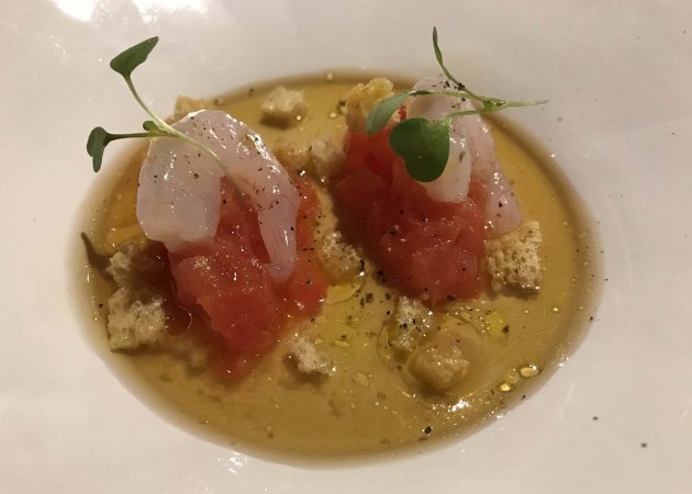 Un plat de gamba fet per Aitor López. FOTO: CEDIDA.