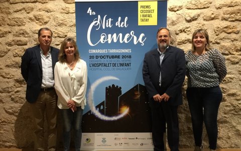 Els organitzadors de la 4a Nit del Comerç durant la presentació de l'acte. FOTO: CEDIDA.