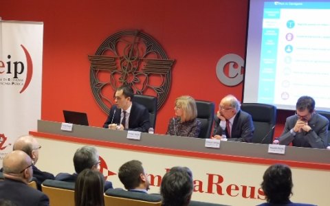 Un moment de la jornada, aquest matí a la Cambra de Comerç de Reus.