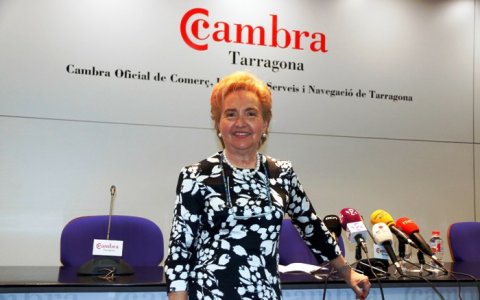 Laura Roigé, abans de la compareixença d'aquest matí a la Cambra de Tarragona.