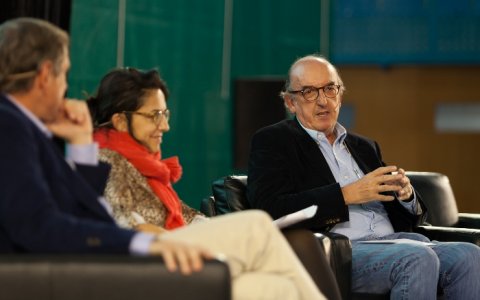 El soci gestor de Mediapro, Jaume Roures, durant la seva intervenció.