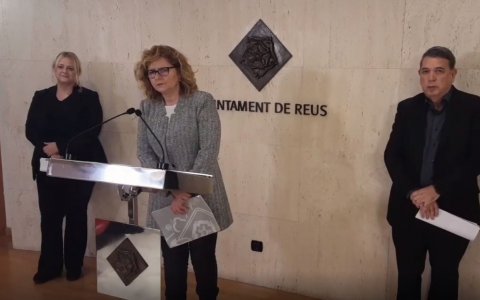 Els regidors d'Empresa i Ocupació, Carles Prats; d'Economia i Coneixement, Teresa Pallarès; i de Promoció de Ciutat, Montserrat Caelles. FOTO: CEDIDA.