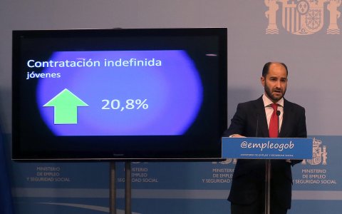 El secretari de Treball del Ministeri va presentar les xifres de l'atur del 2017. FOTO: CEDIDA.