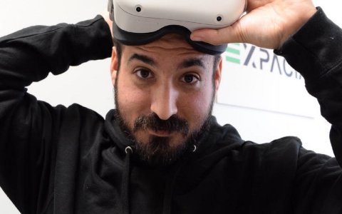 Miquel Pérez, fundador de l’empresa Expacia, de Reus, especialitzada en la realitat virtual, ha trobat el talent que necessitava a la URV.