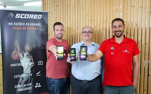 Sergio Rodríguez, Javier Pereira i Pere Freixes, impulsors d’Scored.