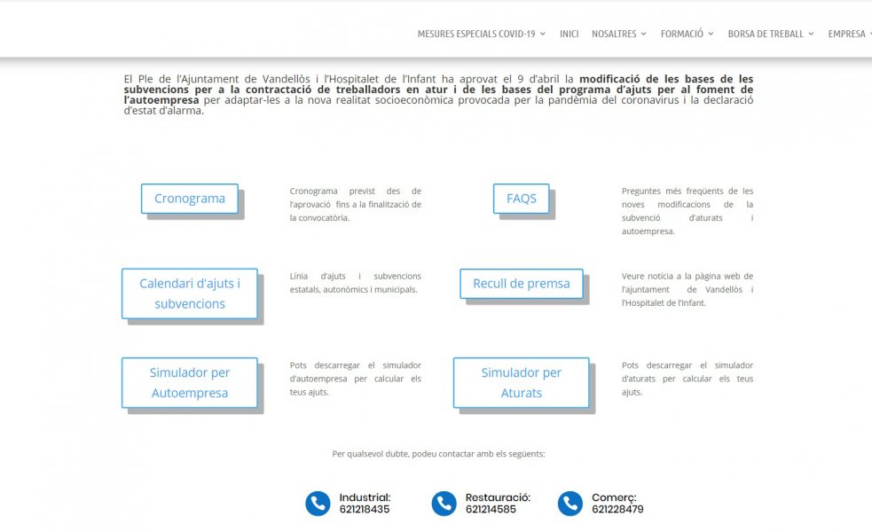Imatge de l'aplicació informàtica d'Idetsa. FOTO: CEDIDA.