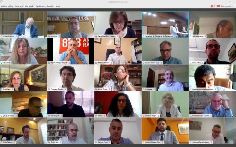 Una imatge del ple telemàtic de la Diputació. FOTO: CEDIDA.