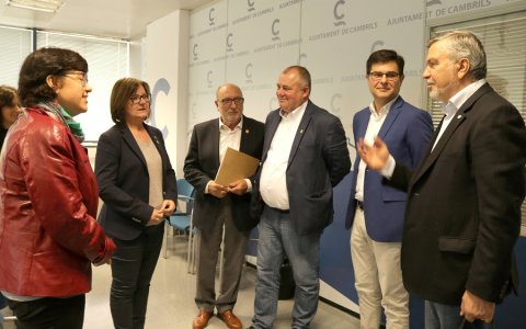Aquest dijous s'han reunit els responsables del projecte a l'Ajuntament. FOTO: CEDIDA.