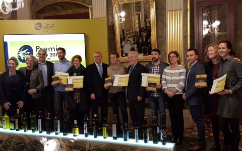 Els premiats, divendres tarda a la Diputació de Tarragona. FOTO: CEDIDA.