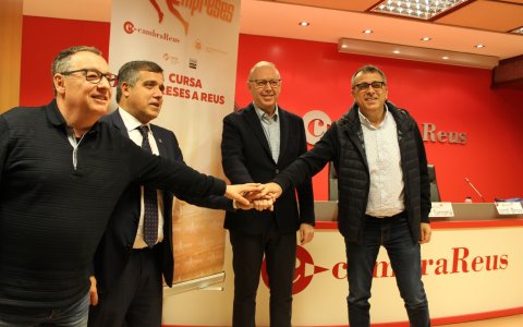 La cursa corrEmpreses s'ha presentat avui a la Cambra de Reus. FOTO: CEDIDA.