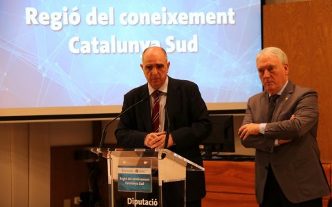Francesc X. Grau i Josep Poblet han presentat la iniciativa Regió del Coneixement Catalunya Sud. FOTO: CEDIDA.