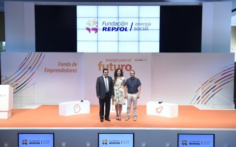 Els emprenedors de Orchestra membranes selectives al CO2, seleccionats en la categoria d’Idees de l’acceleradora empresarial de Fundación Repsol. FOTO: CEDIDA.
