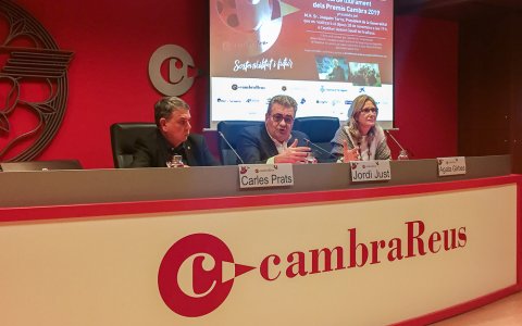 Una imatge de la roda de premsa de presentació dels premis. FOTO: CEDIDA.