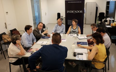 La taula rodona es va celebrar a les instal·lacions del Parc Científic i Tecnològic de Turisme i Oci de Vila-seca, actualment integrat a Eurecat. FOTO: XAVI JURIO.