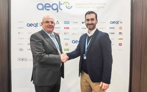 Juan Pedro Díaz, Gerent de l’AEQT, i David García, director general de Jaylo. FOTO: CEDIDA.