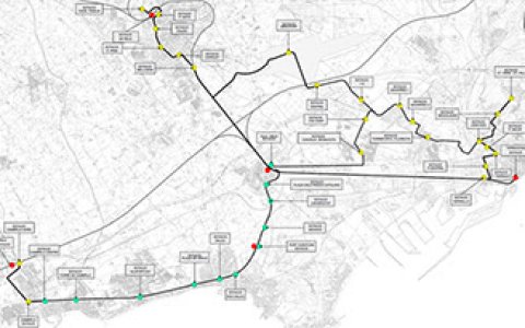 Un mapa del tren-tramvia. FOTO: CEDIDA.