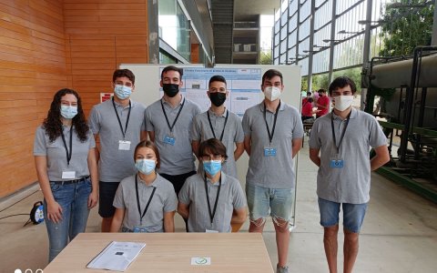 Equip guanyador del IX Premi Messer a estudiants d'Enginyeria Química.